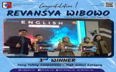 Congratulation Revansya Wibowo , 3rd Winner Story Telling - High Score Category .